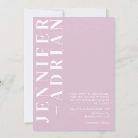 Minimale Thistle Wedding-kaart Kaart (Achterkant)