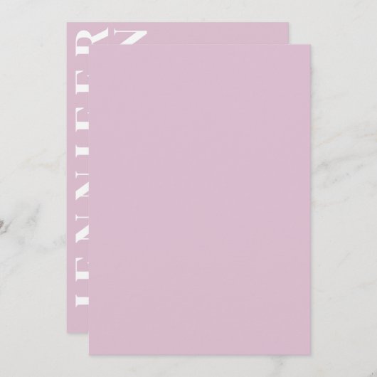 Minimale Thistle Wedding-kaart Kaart (Voorkant / Achterkant)