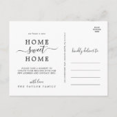 Minimale thuisbeweging aankondigingskaart (Achterkant)