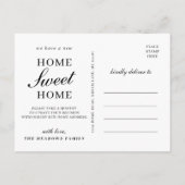 Minimale thuisbewegingsminimalistische legant aankondigingskaart (Achterkant)