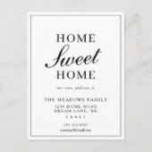 Minimale thuisbewegingsminimalistische legant aankondigingskaart (Voorkant)