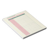 Minimale Tijdblok Planner Roze Lay-out Notitieblok (Schuin)