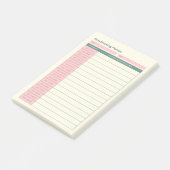 Minimale Tijdblok Planner Roze Lay-out Post-it® Notes (Schuin)