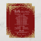 Minimale tijdlijn van de dag van de bruiloft van h (Voorkant / Achterkant)