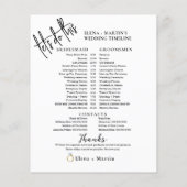 Minimale tijdlijn voor de dag van de bruiloft van  (Achterkant)