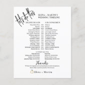 Minimale tijdlijn voor de dag van de bruiloft van  (Voorkant)