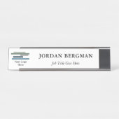 Minimale titel wit uw Logo Bureau Naambordje (Voorkant)