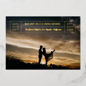 Minimale titelblok Foto Save the Date Folie Uitnodiging (Voorkant)
