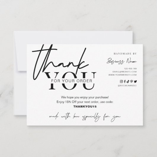 Minimale toevoeging van aangepaste Logo bedrijfspa Bedankkaart (Voorkant)