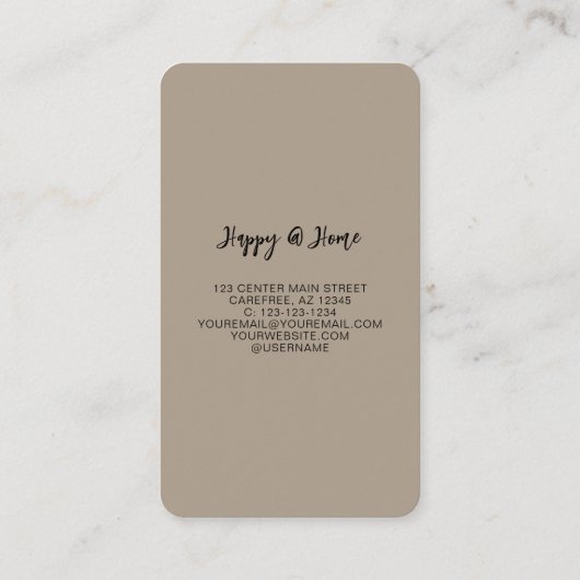 Minimale toevoeging van uw Logo Visitekaartje (Achterkant)