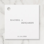 Minimale traditionele eenvoudige zwarte bruiloft bedankjes labels (Voorkant)