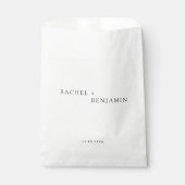 Minimale traditionele eenvoudige zwarte bruiloft bedankzakje (Voorkant)