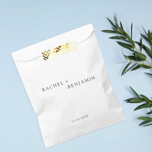 Minimale traditionele eenvoudige zwarte bruiloft bedankzakje