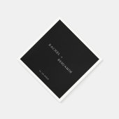 Minimale traditionele eenvoudige zwarte bruiloft servet (Hoek)