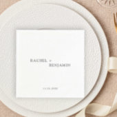 Minimale traditionele eenvoudige zwarte bruiloft servet