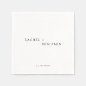 Minimale traditionele eenvoudige zwarte bruiloft servet (Voorkant)