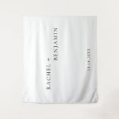 Minimale traditionele eenvoudige zwarte bruiloft wandkleed (Voorkant)