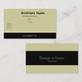 Minimale traditionele zwarte wasrand visitekaartje (Voorkant / Achterkant)