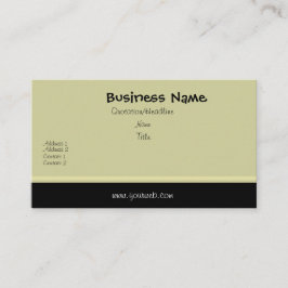 Minimale traditionele zwarte wasrand visitekaartje