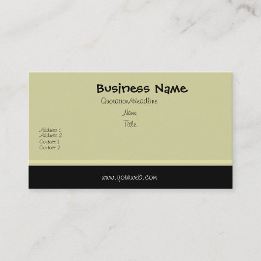 Minimale traditionele zwarte wasrand visitekaartje (Voorkant)