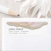Minimale trendy blush roze marmer agate etiket (Insitu)