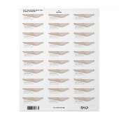 Minimale trendy blush roze marmer agate etiket (Full Sheet)