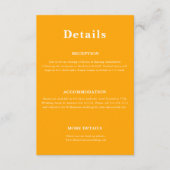 Minimale trendy casual bruiloft Details Behuizing Informatiekaartje (Voorkant)