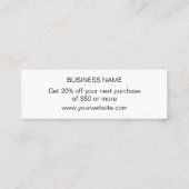 Minimale trendy eenvoudige pastelroze kaart mini visitekaartje (Achterkant)