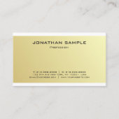 Minimale Trendy Elegant Gold Design Luxury Visitekaartje (Voorkant)