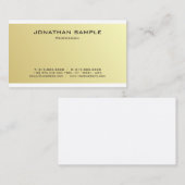 Minimale Trendy Elegant Gold Design Luxury Visitekaartje (Voorkant / Achterkant)