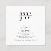 Minimale Trendy Full Photo Simple Fotografie Vierkante Visitekaartje (Achterkant)