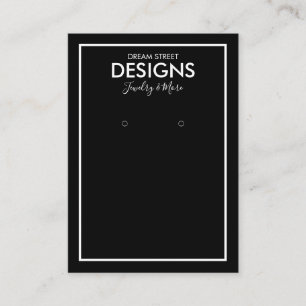 Minimale Trendy Modern Earring Display Card Visitekaartje
