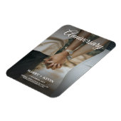 Minimale trendy vervangt foto-verjaardagskaart magneet (Linkerzijde)