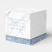 Minimale troebele blauwe kiezeldoos bedankdoosjes (Achterkant)