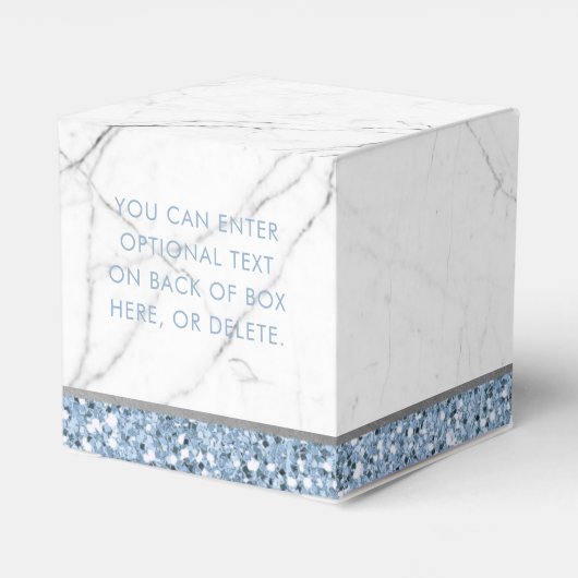 Minimale troebele blauwe kiezeldoos bedankdoosjes (Achterkant)