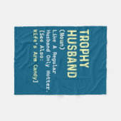 Minimale Trofee Echtgenoot Definitie Vrouws Arm Fleece Deken (Voorkant (Horizontaal))