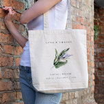 Minimale tropische blauwe luifmeelbruiloft tote bag<br><div class="desc">Neem contact met mij op via yellowfebstudio@gmail.com voor meer aanpassingen of andere overeenkomende objecten.</div>