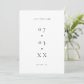 Minimale Tropische Fotobruiloft Save The Date (Staand voorkant)