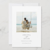 Minimale Tropische Fotobruiloft Save The Date (Achterkant)
