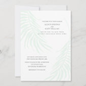 Minimale Tropische Huwelijk Groen en Wit Chic Kaart (Voorkant)