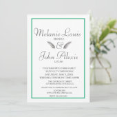 Minimale tropische leve Greenery Simple Wedding Kaart (Staand voorkant)