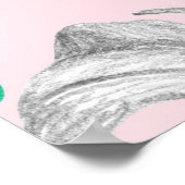 Minimale Tropische Monstera Duo-Tone Poster (Hoek)