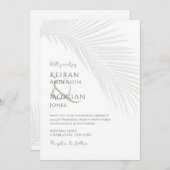 Minimale tropische palm Leaf Boho Beach Wedding Kaart (Voorkant / Achterkant)