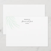 Minimale Tropische Palmbladeren Bedankkaart (Voorkant / Achterkant)