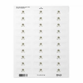 Minimale tropische palmboom monogram sigarenbanden etiket (Full Sheet)