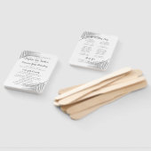 Minimale Tropische Silver Palm Leaf Wedding Progra Handwaaier (Niet-gemonteerd)