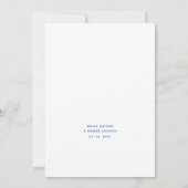 Minimale tropische strand bruiloft kaart (Achterkant)