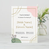 Minimale Trouw Uitnodiging (Staand voorkant)