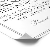 Minimale Trouwbalk Teken Humor Poster (Hoek)