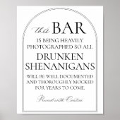 Minimale Trouwbalk Teken Humor Poster (Voorkant)